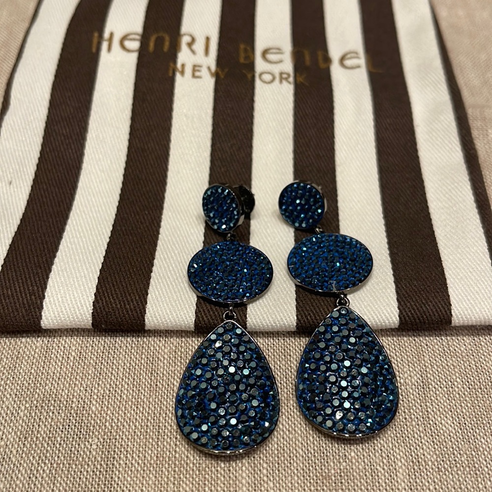 Henri Bendel Bendel Rocks Linear Earrings in Blue